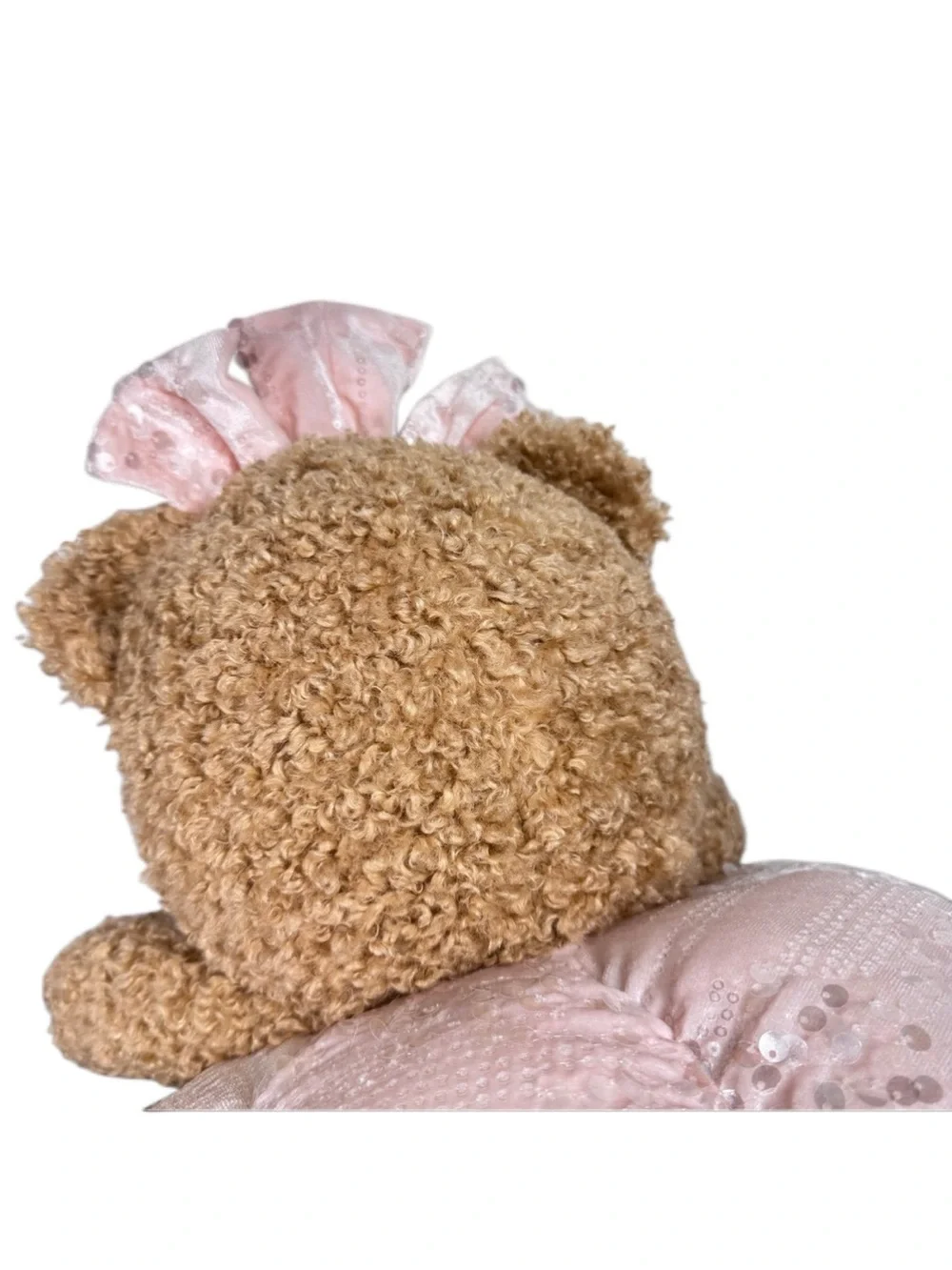 Sherpa Teddy Bear in a Pumpkin Costume Decorative Pillow